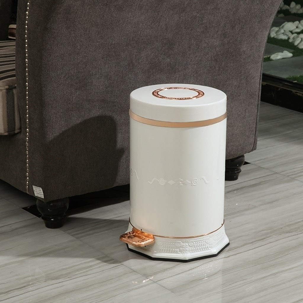 Cestini Gettacarte a Pedale Cestini Decorativi in ​​Metallo Camera da Letto Soggiorno Cestini Soggiorno(10L)