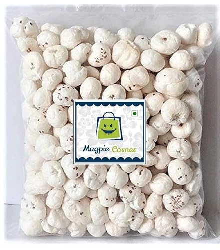 Dinea Premium Lotus Seed Pop/Gorgon Nut Puffed Kernels (Phool Makhana) Fox Nut Organic (Grade - Big Size) 1Kg #TOP1