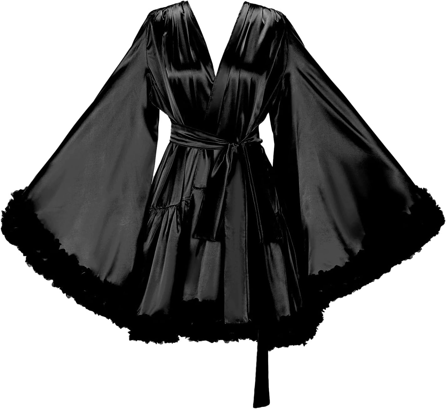 Women's Bathrobe Short Lingerie bridal robes for bride Old Hollywood Maternity Photoshoot for women