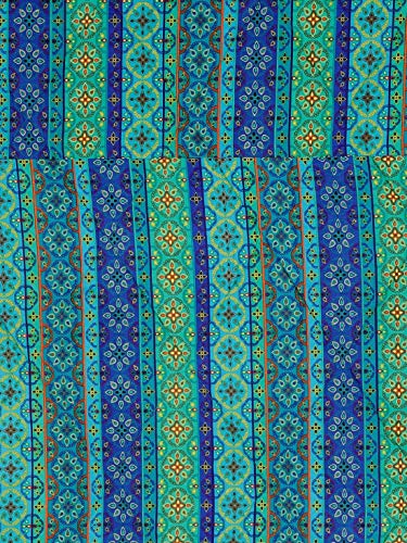 Image of Swayam 20 Litre Bottle Cover for Home & Office | Bottle Protector | Lace Closure at Bottom | Machine Washable | Environment Friendly | Digitally Printed | 44cm x 42cm x 32cm - Blue