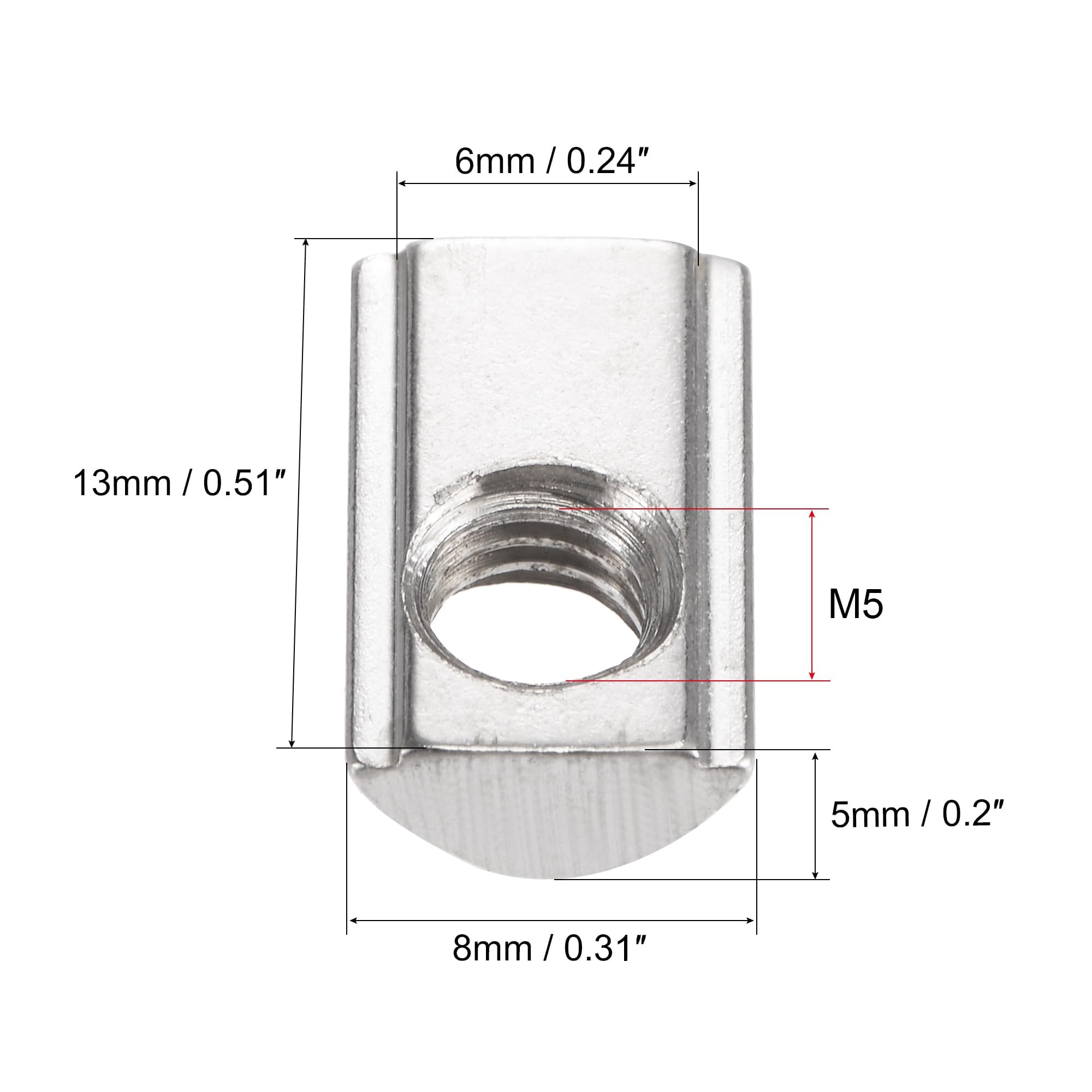 TA-VIGOR M5 T Slot Nuts Roll-in Spring T-Nuts - Image 2