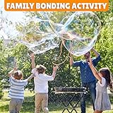 Giant Bubble Wand, Big Bubble Wand, Huge Rope, 2 Pack Giant Bubble Wooden Wands & 256 Ounces Bubble Mix Concentrate Refill, Party Outdoor Summer Toys Activities for Kids Boys and Girls Kit - Image 5