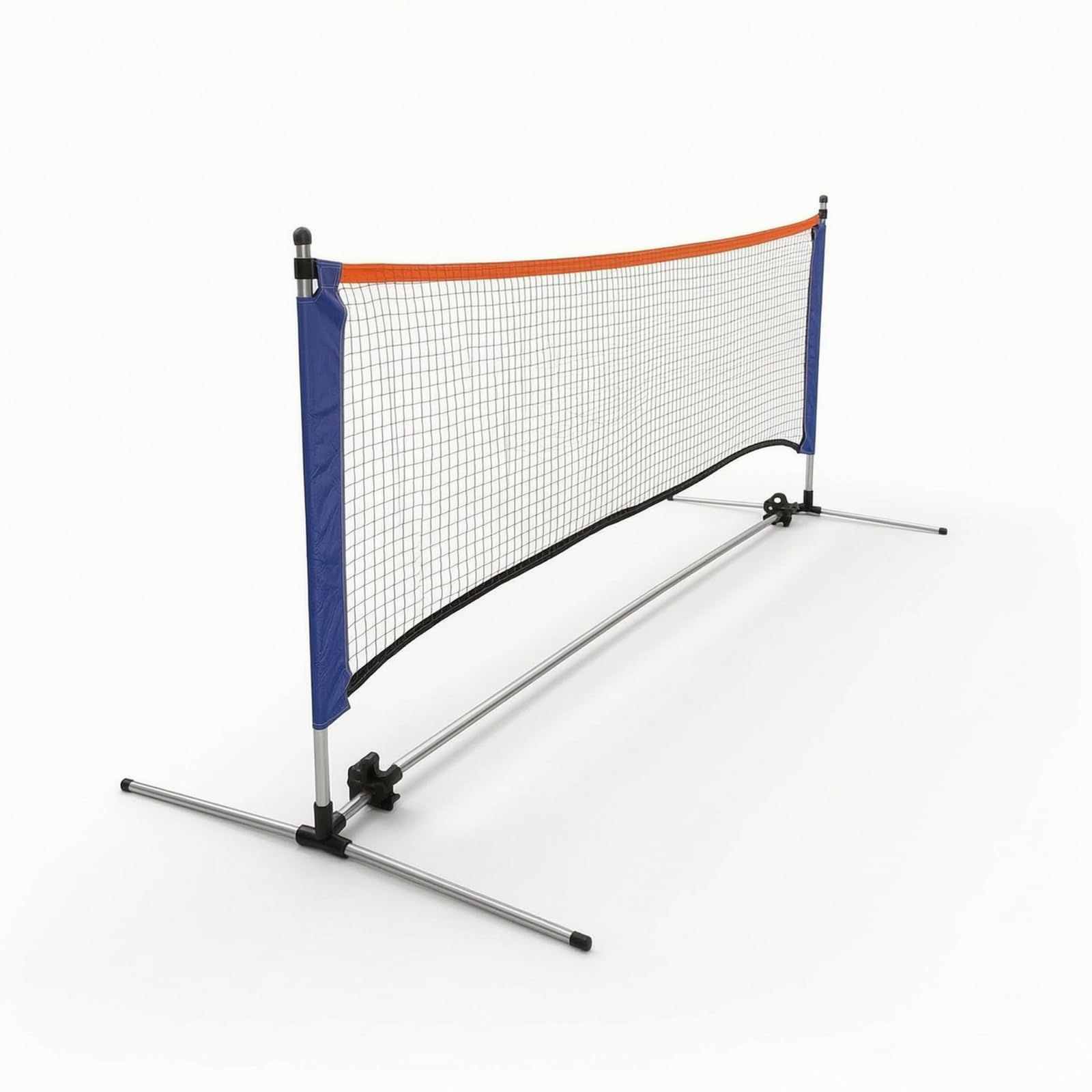 Rete Sportiva Portatile Rete Allenamento Rete Pratica Rete Paracolpi Struttura in Acciaio Inossidabile con Piedini Stabilizzatori E Angoli Imbottiti