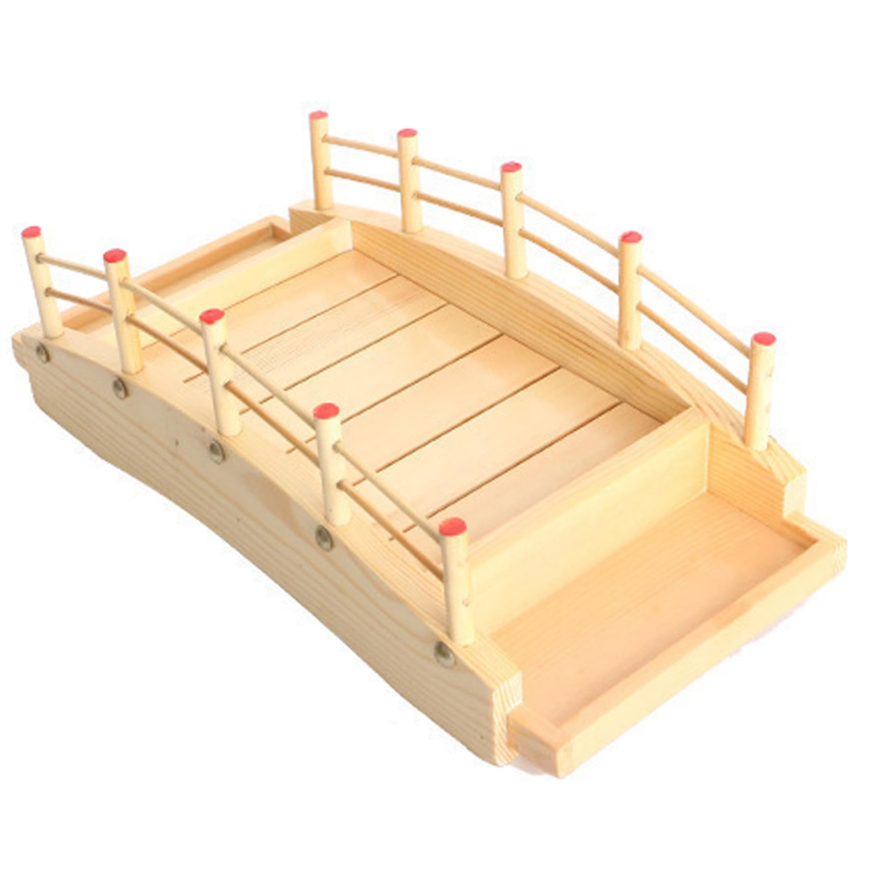 Hbbgdiy Sushi Boat Serving Tray 15x7 Inch Wooden Sushi Plate Boat, Japanese Platter for Appetizers, Party, Food Display, Restaurant or Home Use