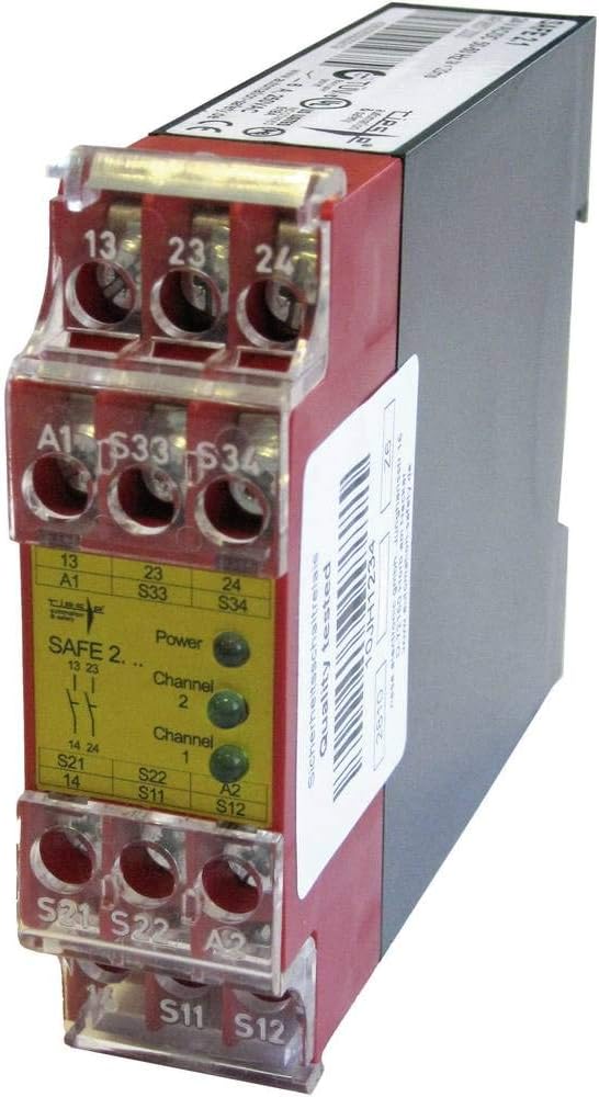Riese – Safety Relay Emergency Stop and Door Supervisor Protective Safe 2.1 24 V DC/AC Safety Relay