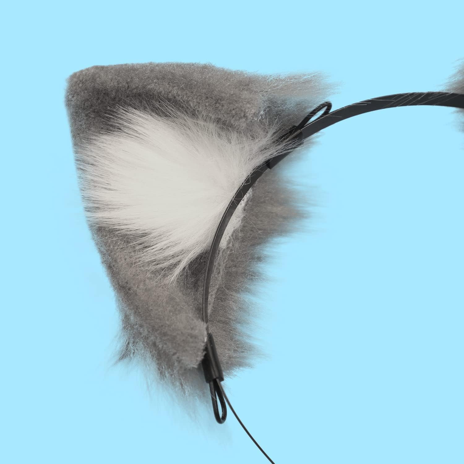 QinRuan Cat Fox Faux Fur Ears Headband Cute Halloween Fancy Dress Cosplay Handmade Animal Furry Ears Hair Hoop - Image 3