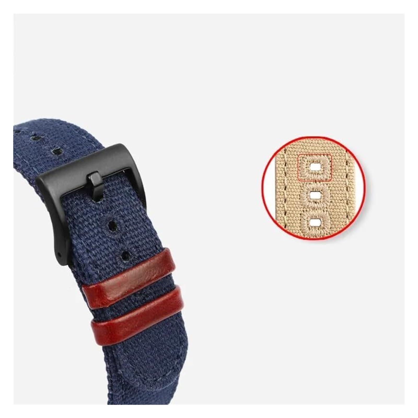 Cinturini regolabili in nylon elastico intrecciato Cinturino in tela di nylon da 20 mm Bracciale in pelle a sgancio rapido da uomo e da donna Cinturino di ricambio universale da 20 mm Cinturino for or