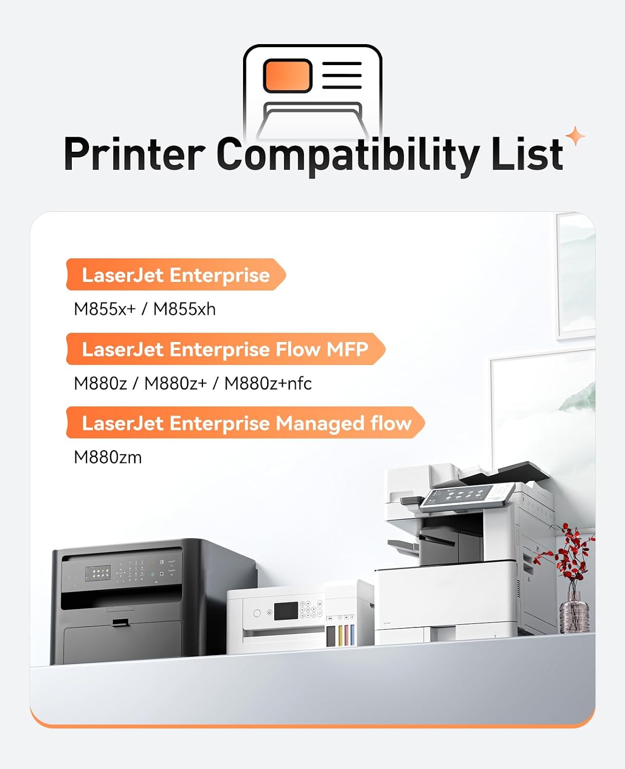 828A Toner Cartridge Set 4-Pack CF358A CF359A CF364A CF365A Image-Drum Compatible HP 828A Drum Unit Works with HP Color Laserjet Enterprise Flow MFP M880z M880z+ M855x+ M855xh M855dh M880 M855 Printer