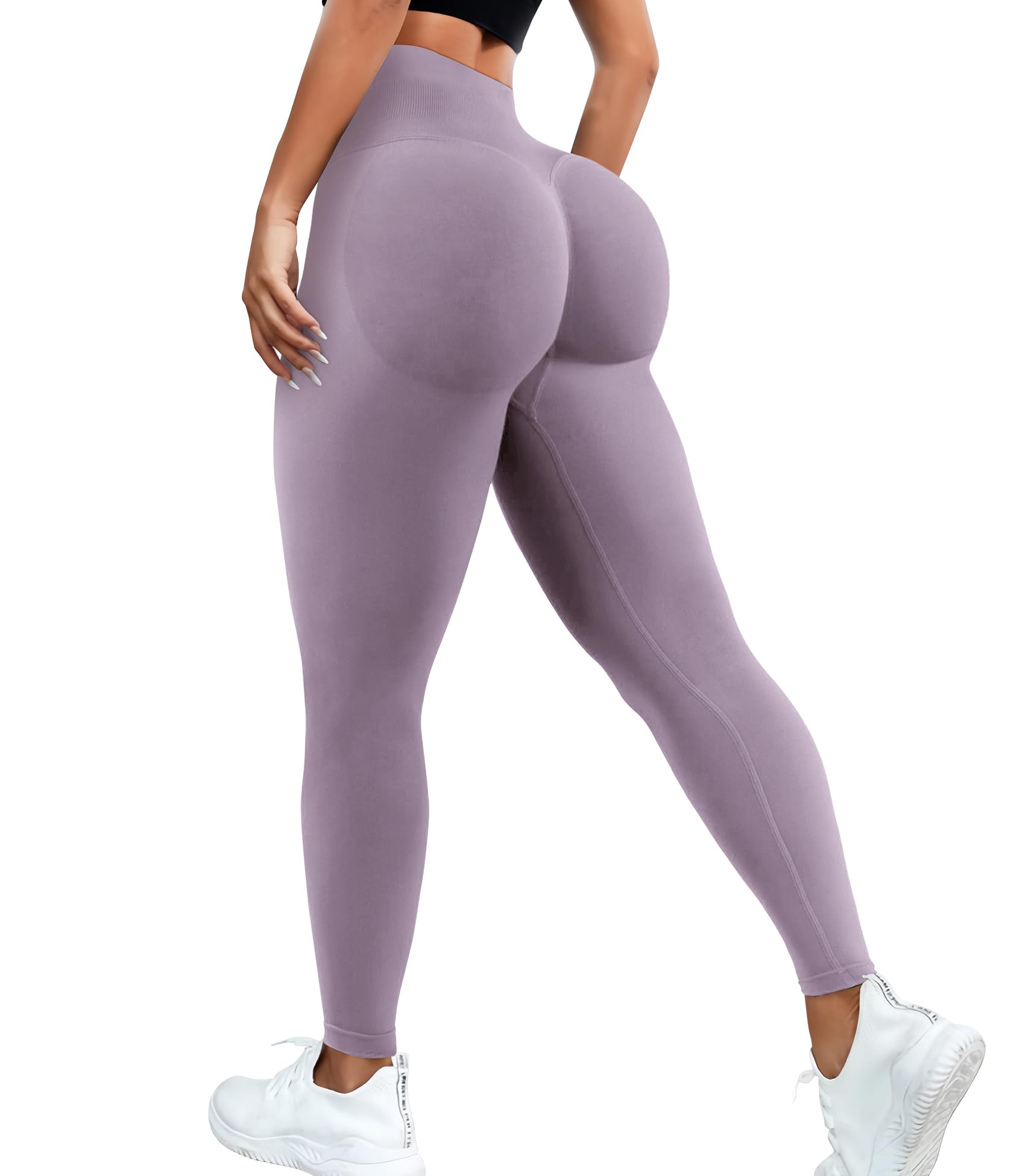 JGS1996 Hidden Scrunch Butt Lifting Leggings for Women Tummy Control High Waisted Workout Gym Seamless Impact Yoga Pants