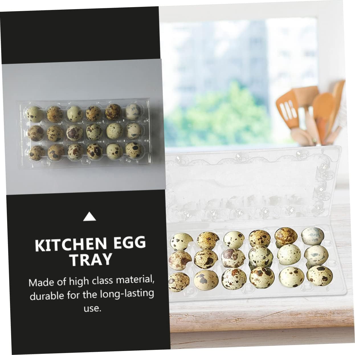 Ciieeo 40pcs Quail Egg Storage Boxes Reusable Egg Carton for Refrigerator Design