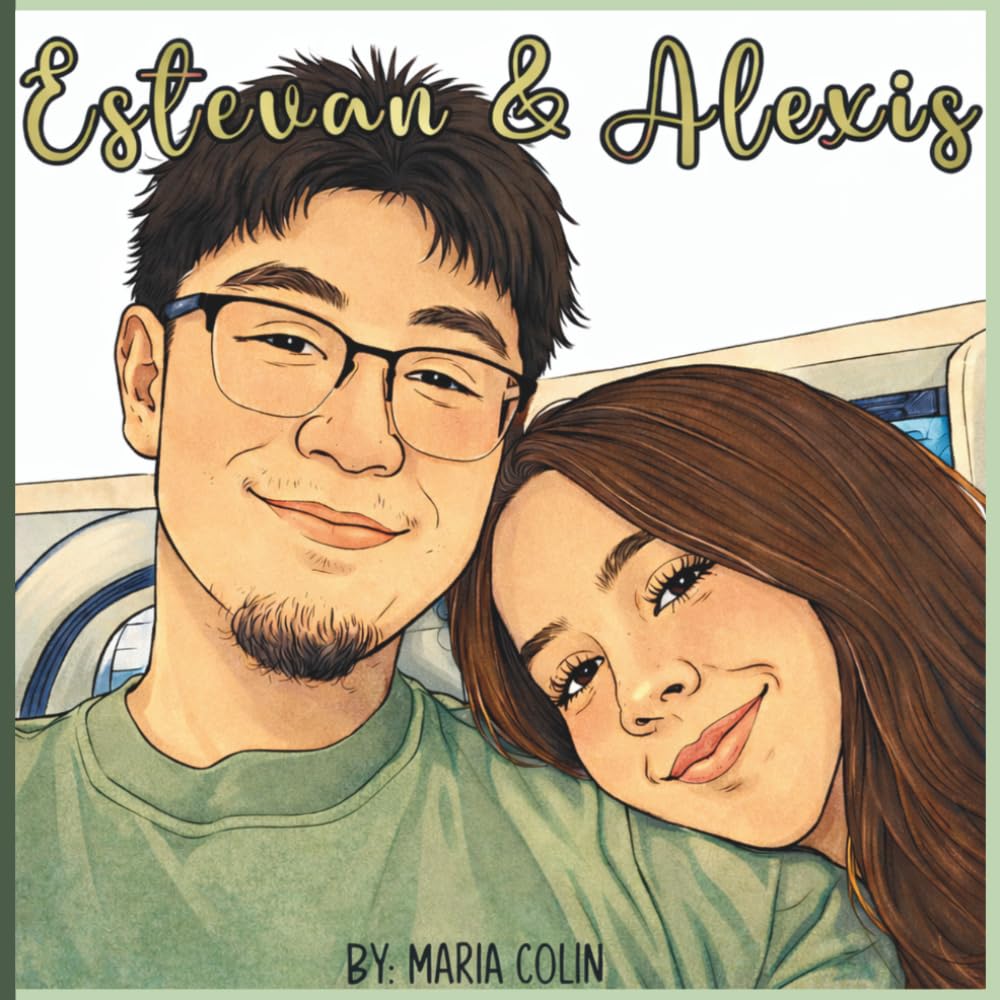 Livre de coloriage personnalisé couple Estevan et Alexis cahier de dessin sur mesure format A4