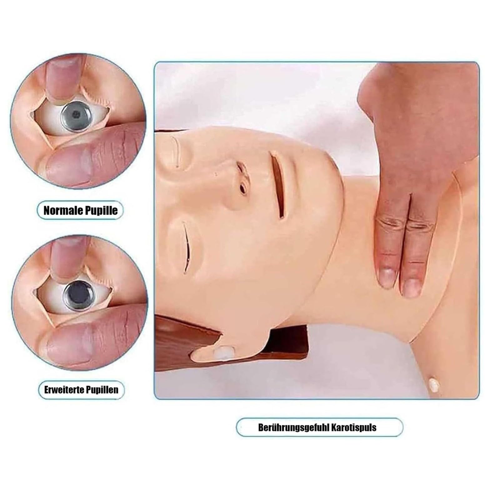 Reanimationspuppe Erwachsene Erste Hilfe Trainingspuppe CPR Medizinische Puppe für Medizinische Pädagogische Trainingshilfe