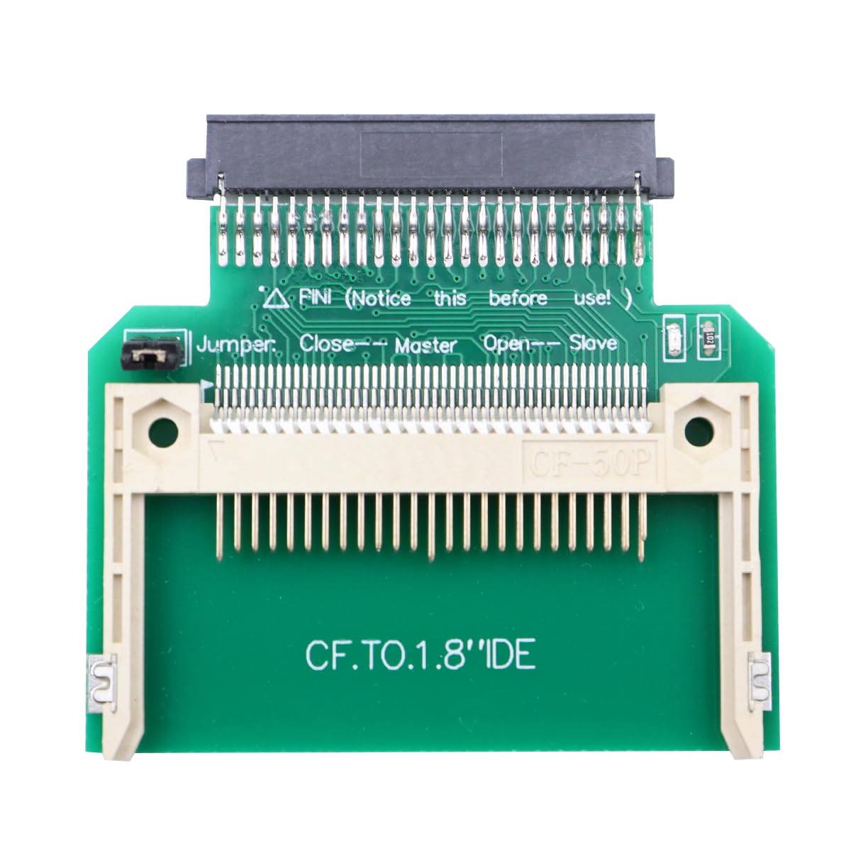 POFET Adaptateur de Carte CF vers IDE 50 Broches 1,8 Pouces Adaptateur de convertisseur de Disque Dur SSD, Carte mémoire Flash compacte CF