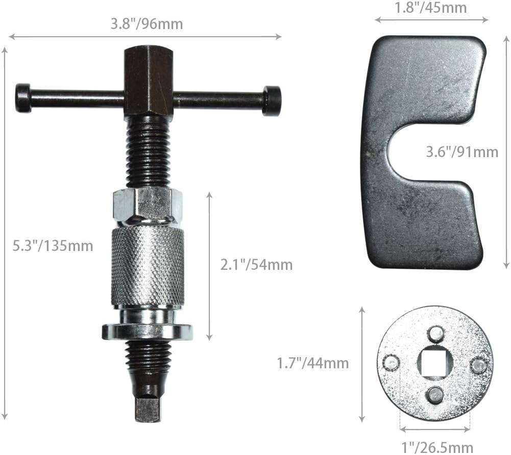 Brake Piston Wind Back Tool 3pcs Brake Caliper Rewind Tool for Replacement of Rear Brake Pad