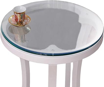 Thick Clear Plastic Table Cover Protector Diameter35in, Clear Table Cover Protector, Plastic Round Desk Mat, PVC Clear Tablecloth Protector, Dining Table Protectors Pads