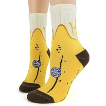 Foot Traffic Novelty Slip Grip Socks for Women, Warm Slipper Socks with Nonslip Pads