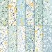 24 Sheets Spring Wildflower Scrapbook Paper, Coquette Elegant Blue Floral Patterns Decorative Craft Paper Folded Flat for Spring Birthday Baby Shower Card Making Photo Album Decor, 12'' x 12''