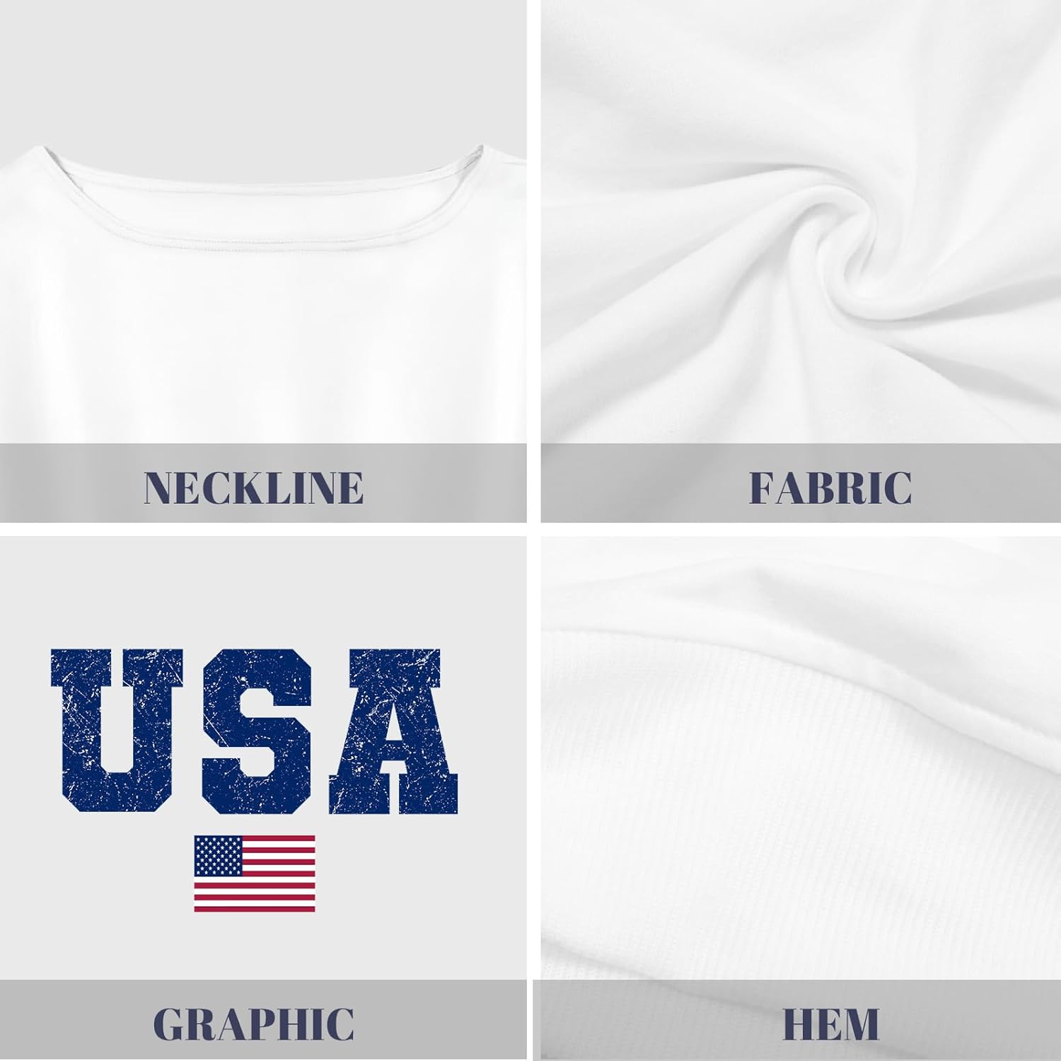 Usa Off The Shoulder Sweatshirt Women Oversized American Flag Long Sleeve Shirt Vintage Graphic Pullover Sweatshirts - Image 7