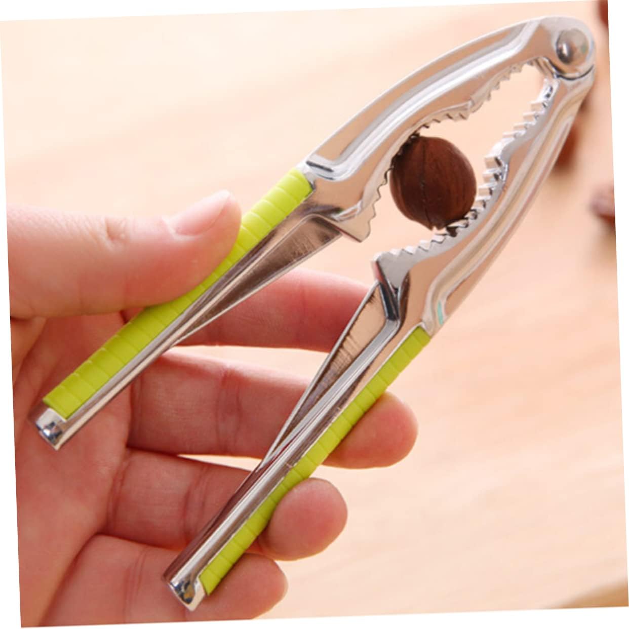 Heavy Duty Nut Cracker with Non- Grip Multi-functional Walnut and Seafood Opener Tool for Crabs Lobsters and Nuts Ergonomic Design Green