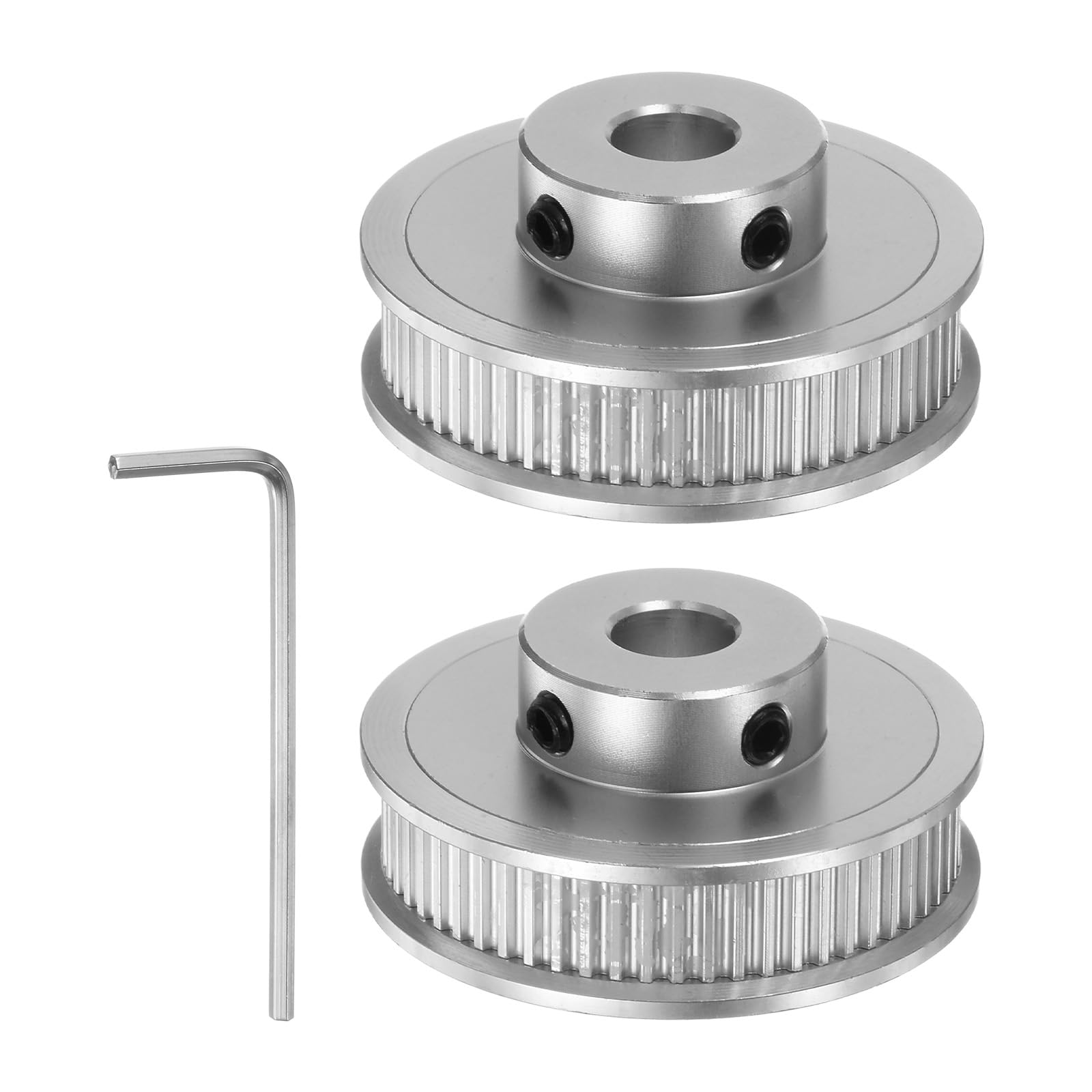 sourcing map 2GT Polea 60 Dientes 8mm 40mm Aluminio Correa Distribución CNC