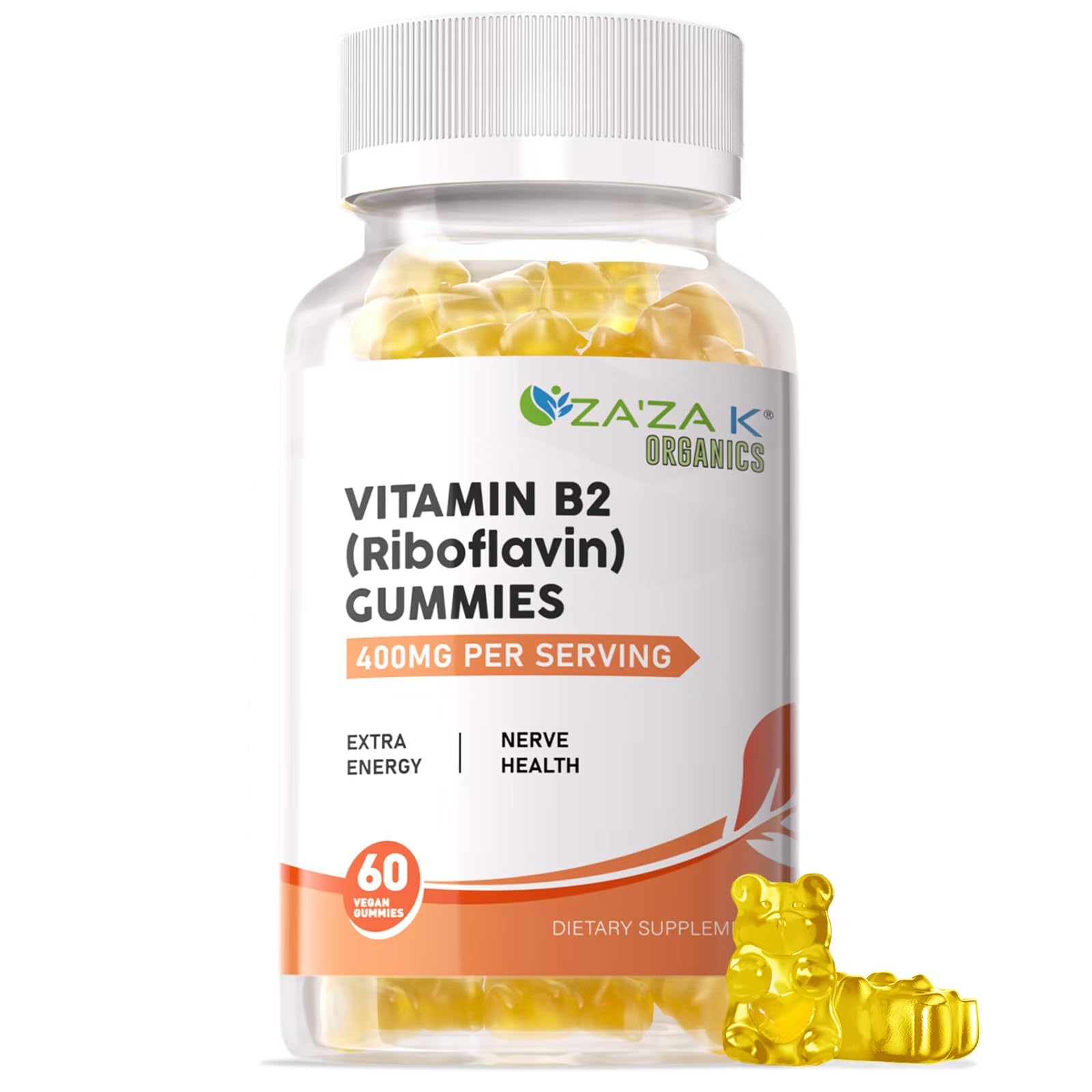 Amazon.com: ZA'ZA K ORGANICS Vitamin B2 Gummies - Riboflavin 400