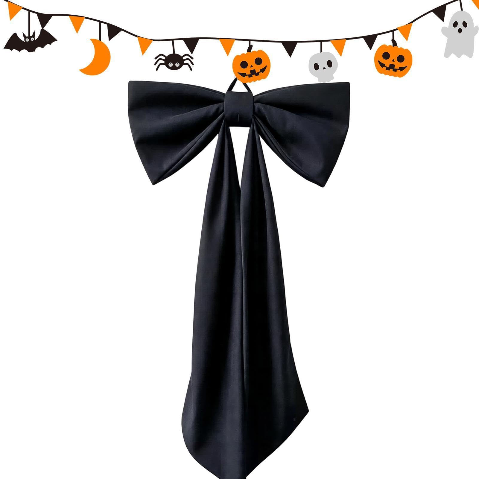 Moño decorativo Gran Negro 121,9 cm x 61 cm para celebraciones y adorno de chimeneas