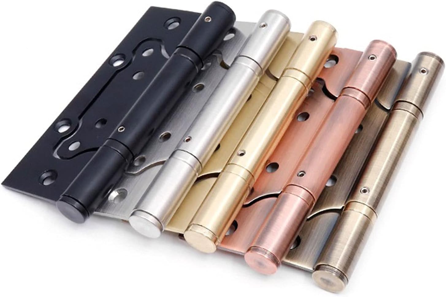 5-inch Buffer Hydraulic Hinge, Stainless Steel Automatic Opening and Closing Door, Invisible Door Spring Hinge(Red Bronze)
