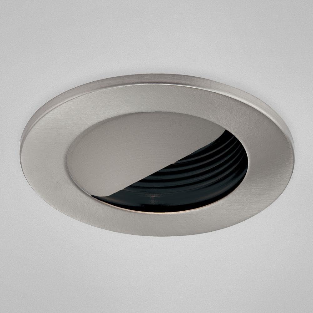Wall Washer Trim Shade Color Black, Finish Satin Nickel Recessed