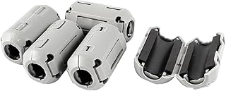 uxcell 5 Pcs Gray UF90B 7.5mm Dia Clip on EMI RFI Noise Ferrite Core Filter