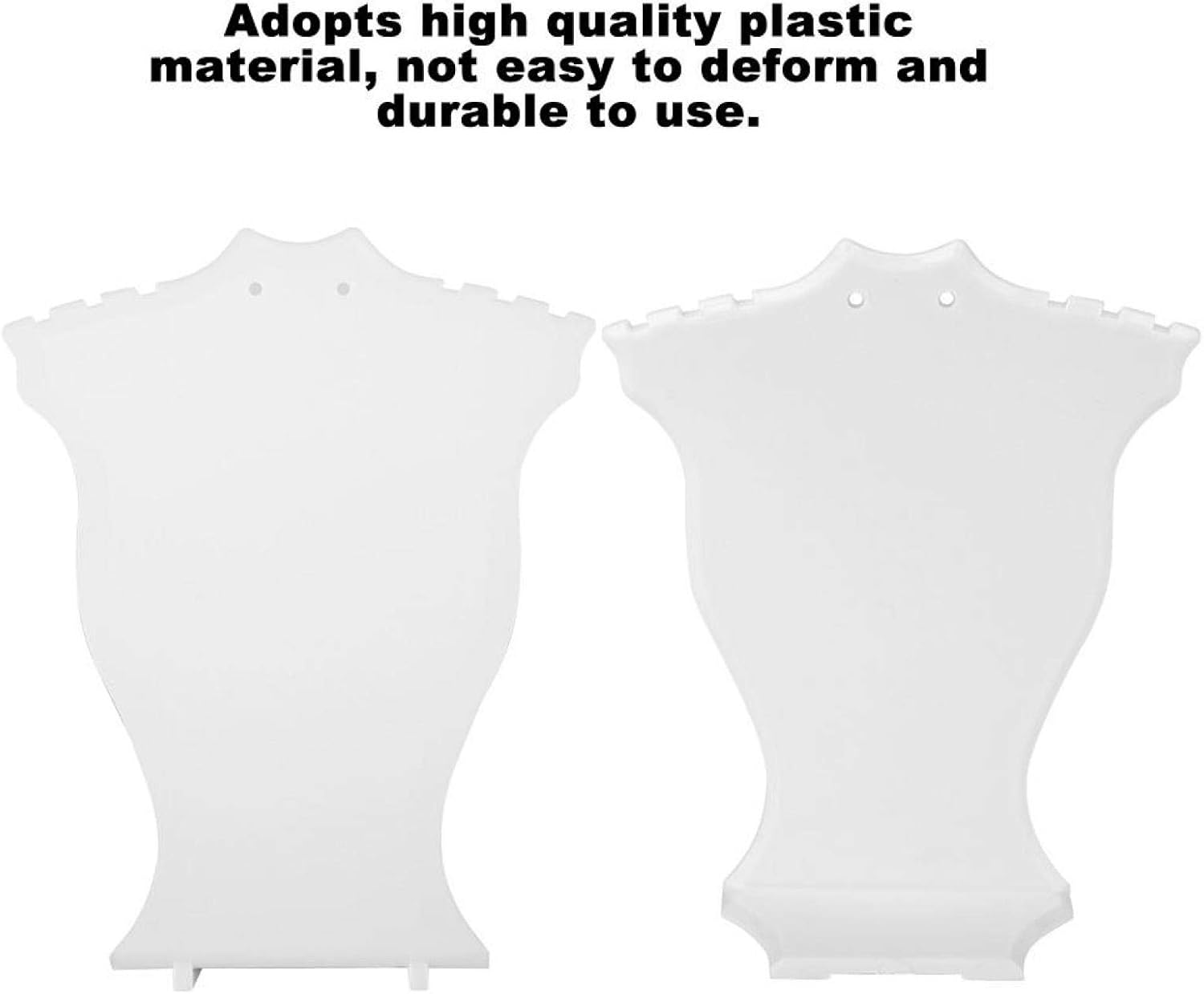 Necklace Display Stand Mannequin Bust Store Display Stand Presentation of Jewelry Not Easy to Deform Necklace Easel Jewelry Organizer Displays Stand with Reinforced Bracket(white)