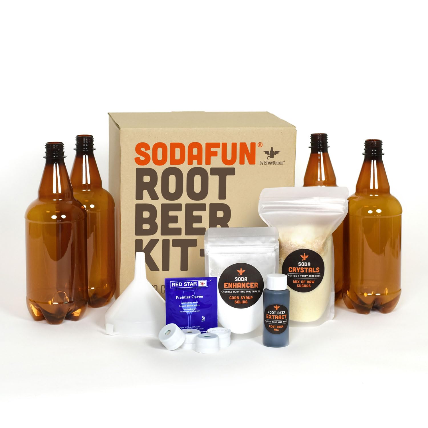 Kit de cerveza de raíz con botellas - Equipo completo y suministros - Kit de preparación de inicio para el hogar - Recetas de cerveza de raíz de 1 galón