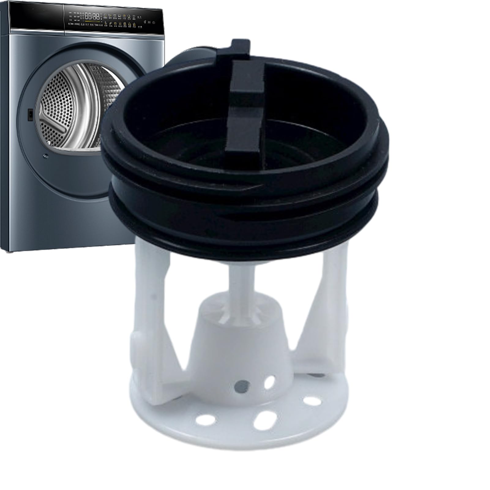 Aznever Style 1 Washer Drainage Pump | Drainage Pump Seal For Washer | Fluff Filter, Laundry Replacement Part For Keep Clean And Tidy