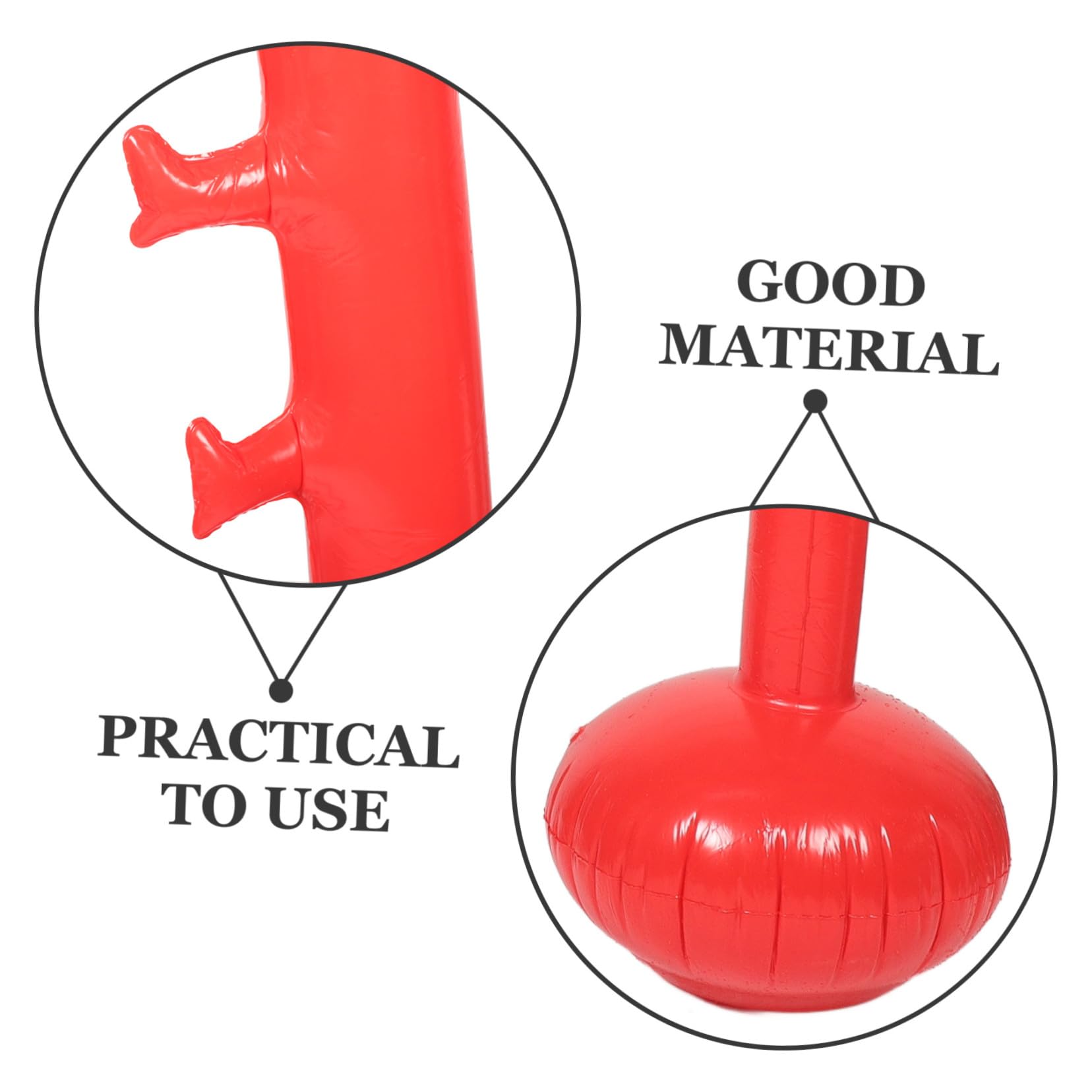 Poste de Salto Inflable Rojo de Plástico para Fiestas y Actividades