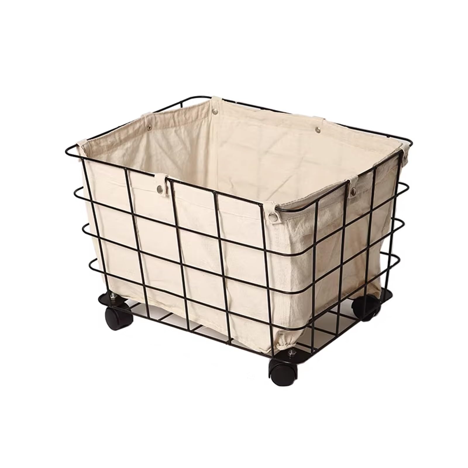 Folding Laundry Basket Household Storage Metal,Large Hamper,Durable,Easily Movable,Convenient to Disassemble and Clean