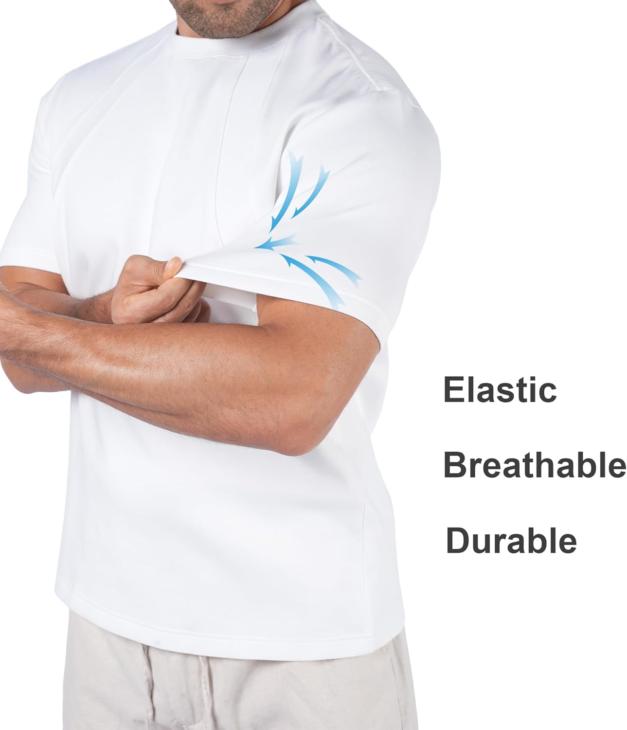 Fioboc Mens T-Shirts - Crew Neck Short Sleeve T-Shirts for Men Performance Cotton Blend Summer Casual Stylish Tee - Image 6