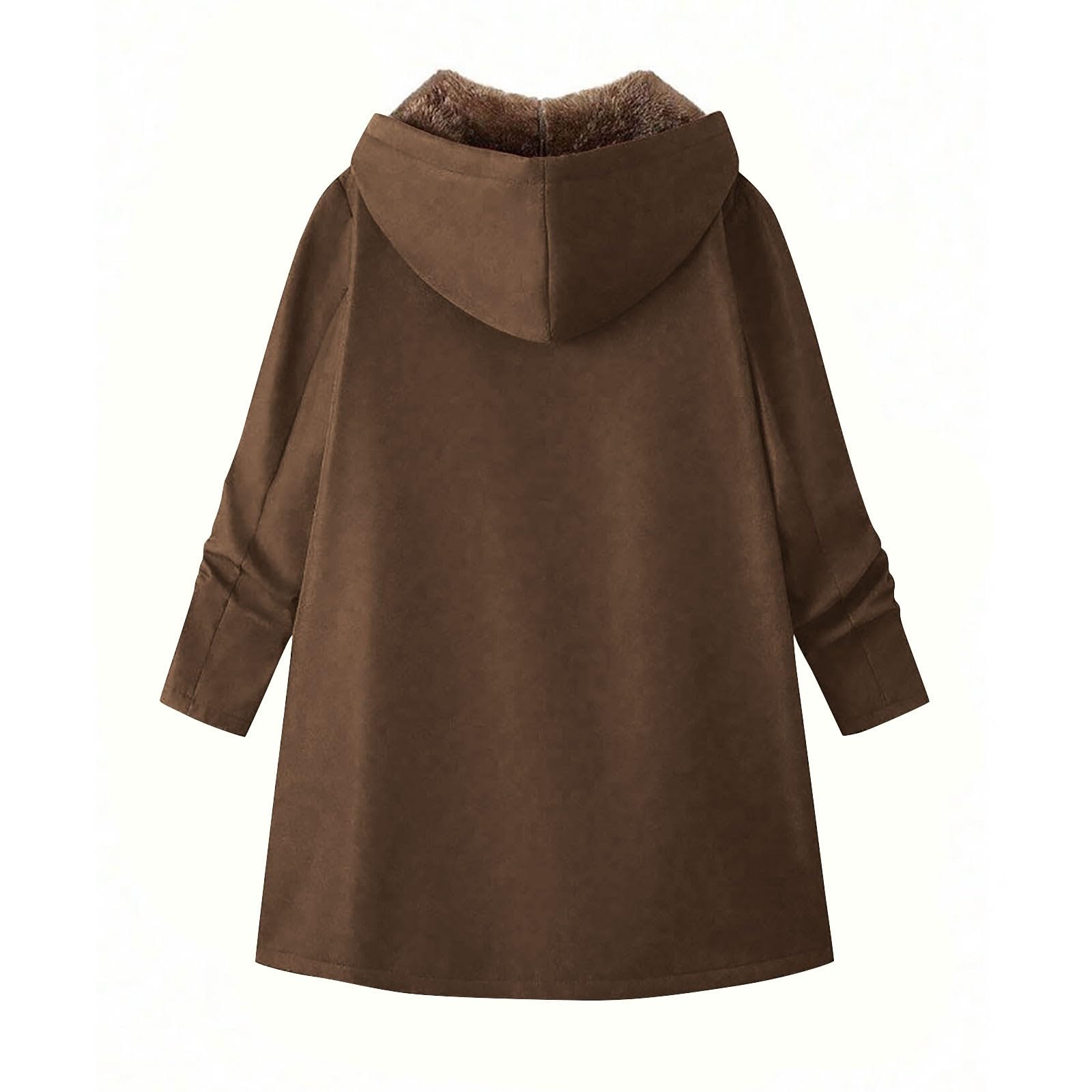 Manteau d'hiver pour femme - Long et chaud - Doudoune matelassée chaude - Coupe-vent - Doublure en polaire - Manteau bouffant chaud - Parka d'hiver épaisse - Manteau d'extérieur avec capuche