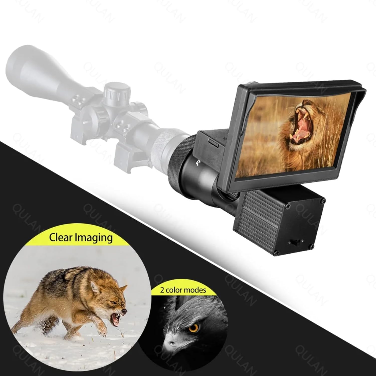 Huolang Night Vision Scope 5.0Inch Display Siamese HD 1080P Scope Video Cameras Infrared Illuminator Riflescope Hunting Optical System Kamera
