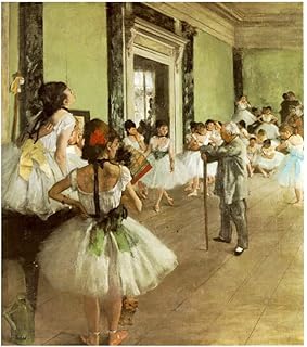 Social Crazy Stampa in Telo Canvas 100% qualità Italia - Degas - La Classe di Danza, 1875 Effetto Dipinto Idea Regalo Casa Quadro Cucina Stanza da Letto Soggiorno (40x45)