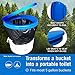 Portable Camping Toilet Kit, 5-Gallon & 8-Gallon Bucket Toilet Seat with Lid, Waste Bags & Carry Case for Boating, Outdoor, Travel, and Emergency Use. Ideal Bathroom Solution for Adults