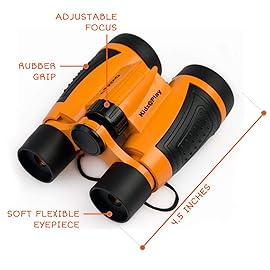 Adventure Kidz Outdoor Exploration Kit, Childrens Binoculars, Flashlight, Compass, Fox Whistle, Magnifying Glass, Backpack. Great Gift Set for STEM, Pretend Play