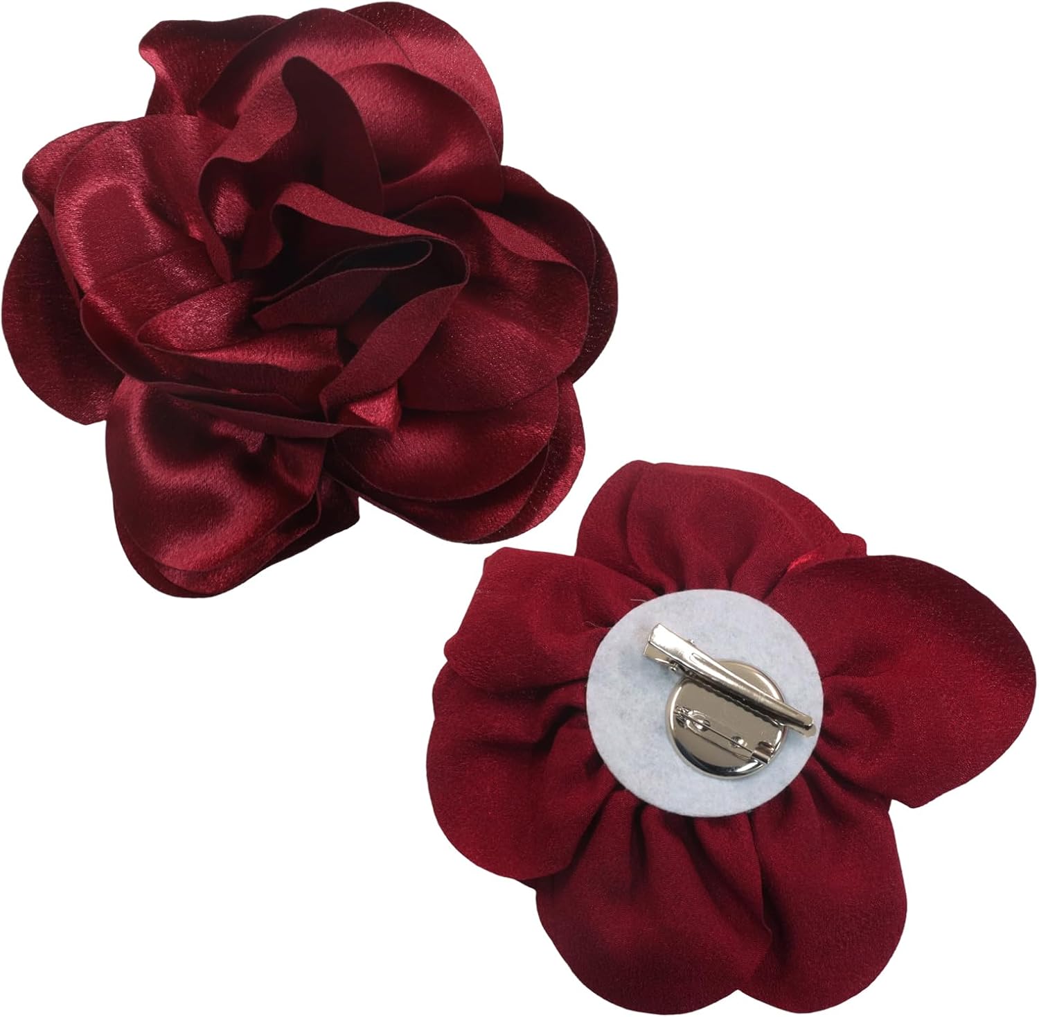 Large Flower Brooch for Women – 5.9 Inch Fabric Flower Hair Clip & Rose Brootch for Dresses, Suits, Holiday Parties, Dance, Banquet image 5