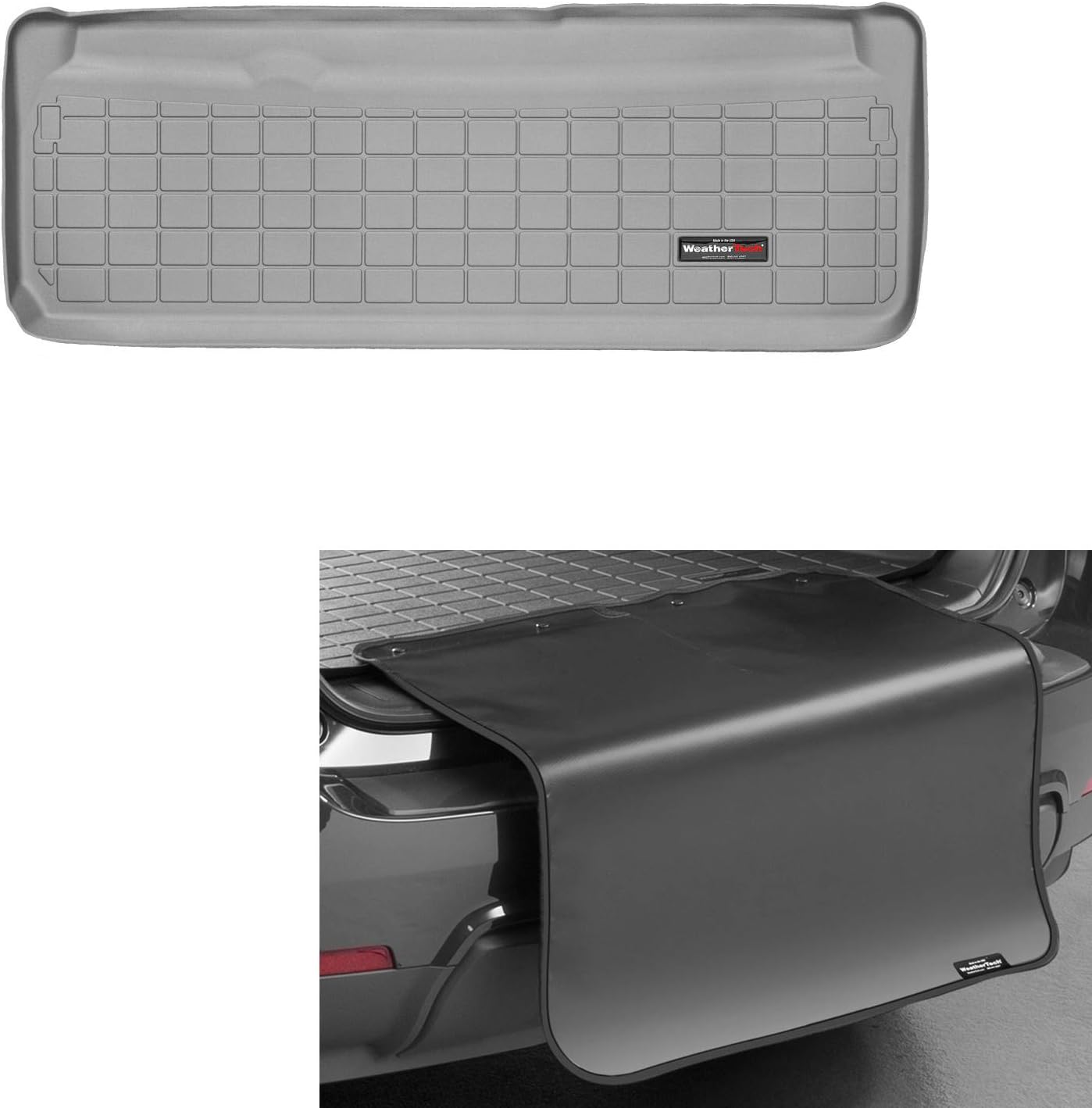 WeatherTech Cargo Trunk Liner with Bumper Protector for Toyota Sienna, Sienna, Behind 3rd Row w/Bumper Protector (42446SK), Grey