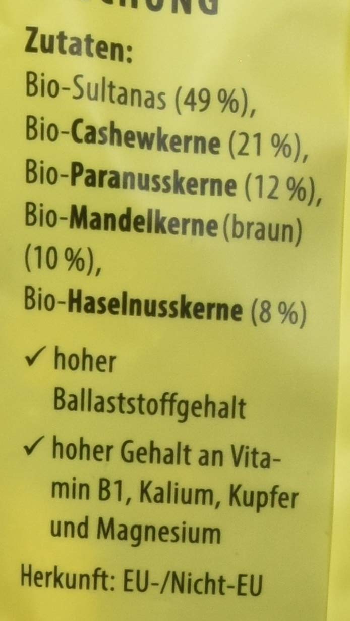 Reformhaus Bio Studentenfutter 6er Pack 6 x 450g