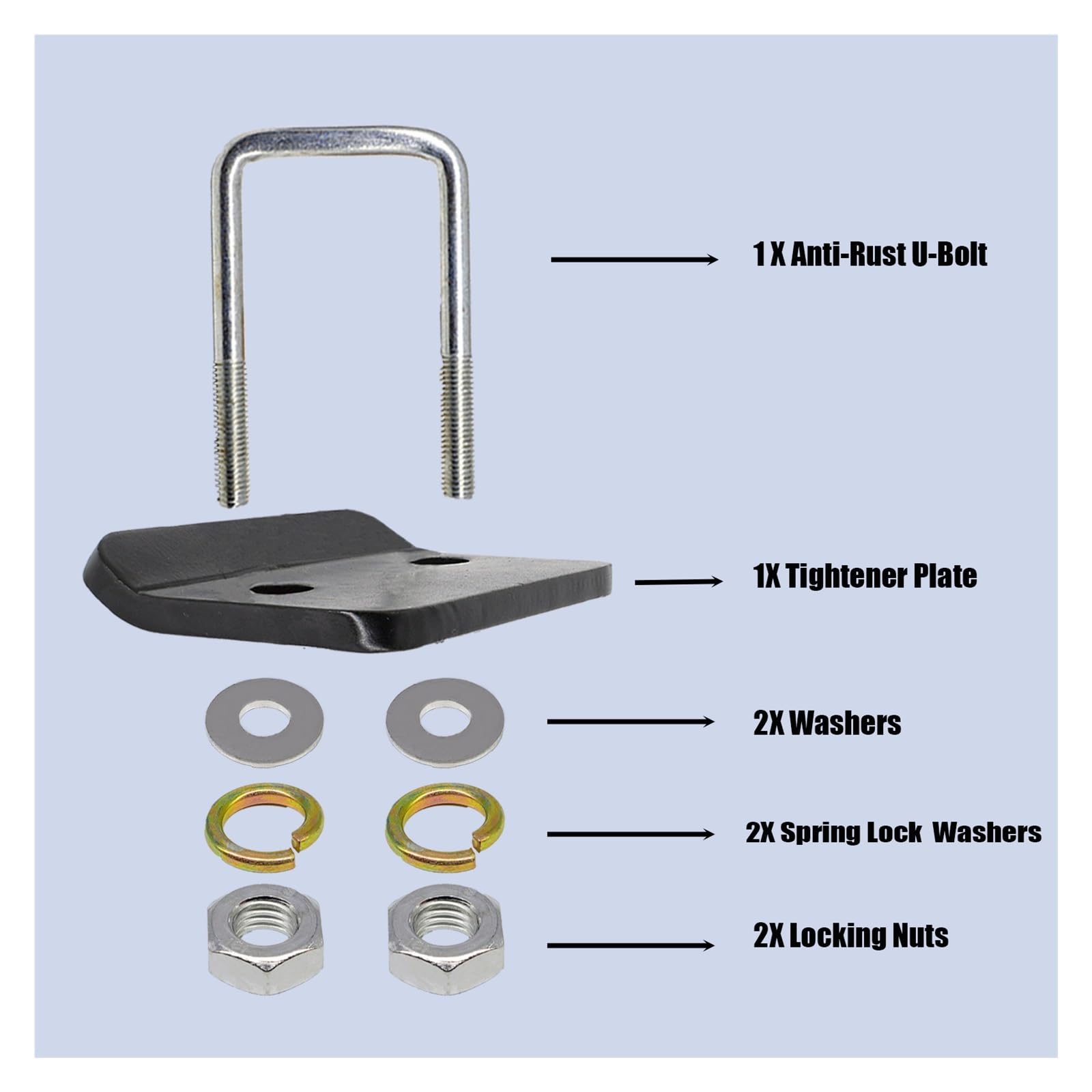 Anhängerkupplung, Hochleistungs-U-Bolzen, Anti-Rasseln-Stabilisator, Anhänrkupplungsspanner, Verrielbare Anhänrkupplung, Anhänr, Wohnmobil, Fahrraddämpfer, Leiser Reisen, Universell