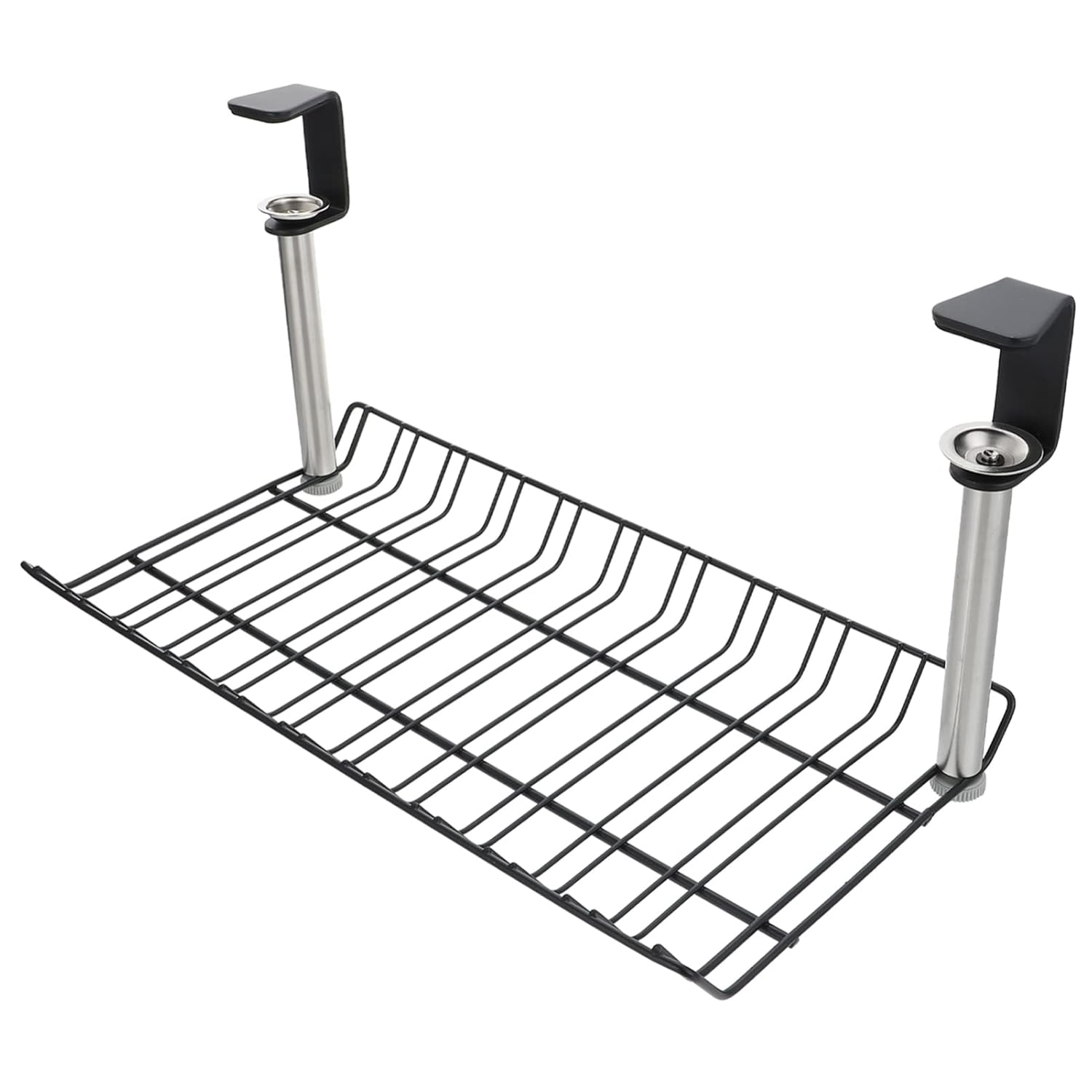 Under Desk Cable Management Tray No Drill Steel Desk Cable Organizer with Clamp Mount System