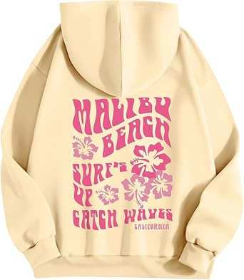Pink Palm Puff Hoodies for Women Uk Backprint Hooded Sweatshirt Casual Basic Hoodie Loose Fit Teenage Girls Hoodie Fall Jumpers Y2k Hoodie Sweet Hoodies Oversized Hoodie Hip Hop Hoodie Cute Hoodies