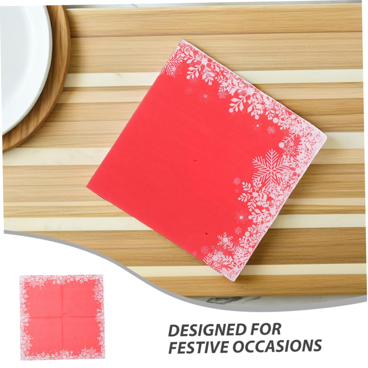 Homoyoyo 120 Piezas Servilletas Desechables Navidad Diseño de Alta Absorción para Fiestas y Reuniones Navideñas