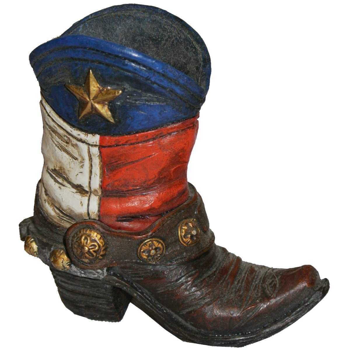 The Bridge Collection 4" Western Texas Star Cowboy Boot Figurine Texan Unique Home Decor - Patriotic Cowboy Boot