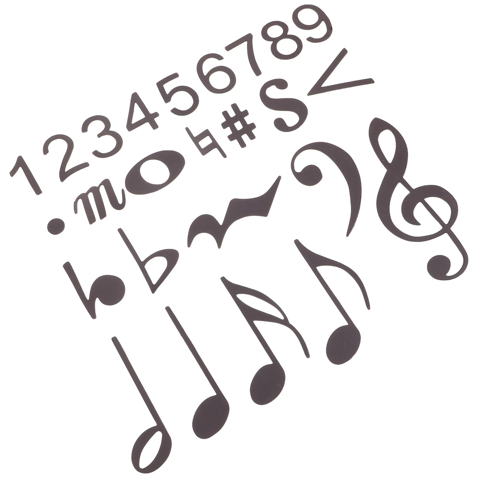 Imanes Musicales de Caucho Sintético Negro y Diseño Versátil 8