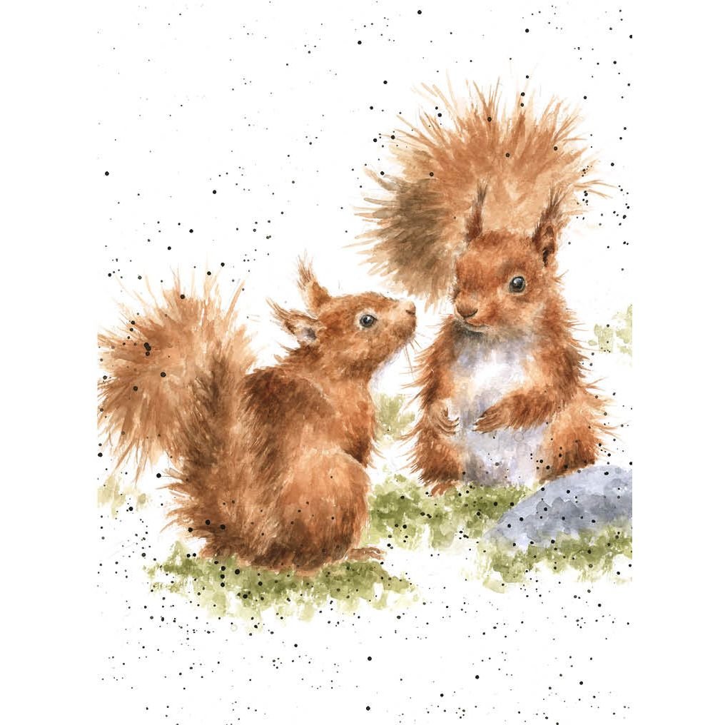 Wrendale Designs Greeting Card - BETWEEN FRIENDS (Squirrels)